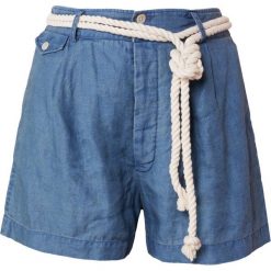 Polo Ralph Lauren Szorty indigo. Niebieskie szorty damskie marki Polo Ralph Lauren, ze lnu. W wyprzedaży za 345,95 zł.