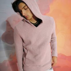 Bluza ze strukturalnej dzianiny - Różowy. Różowe bluzy męskie Reserved, s, bez wzorów, z dzianiny, bez kołnierzyka, bez rękawów, bez kaptura. Za 169,99 zł.