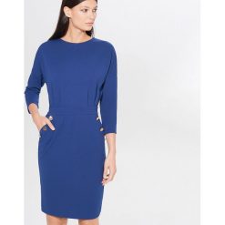 Dzianinowa sukienka midi - Niebieski. Niebieskie sukienki damskie Mohito, s, z dzianiny, midi. Za 139,99 zł.