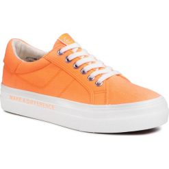 Tenisówki TAMARIS - 1-23602-24 Peach Neo/Word 666. Pomarańczowe półbuty damskie Tamaris, bez wzorów, z gumy, bez zapięcia. W wyprzedaży za 109,00 zł.