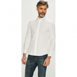 Calvin Klein Jeans - Koszula. Białe koszule męskie Calvin Klein Jeans, xxl, bez wzorów, z bawełny, klasyczne, z klasycznym kołnierzykiem, z długim rękawem. W wyprzedaży za 169,90 zł.