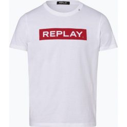 Replay - T-shirt męski, biały. Białe t-shirty męskie Replay, s, z nadrukiem, z bawełny. Za 129,95 zł.