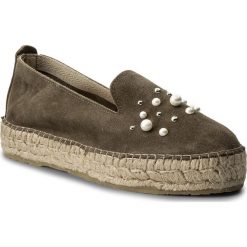 Espadryle EVA MINGE - Siero 3P 18MJ1372401ES 269. Zielone espadryle damskie Eva Minge, bez wzorów, ze skóry, bez obcasa, na płaskiej podeszwie. W wyprzedaży za 209,00 zł.