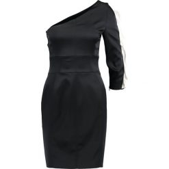 Sukienki hiszpanki: Karen Millen CROCODILE RUFFLE DRESS Sukienka koktajlowa black