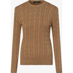 LAUREN RALPH LAUREN - Sweter damski, beżowy. Brązowe swetry damskie Lauren Ralph Lauren, xs, bez wzorów, bez rękawów, bez kaptura. Za 449,95 zł.