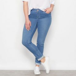 Streczowe dżinsy slim "Smukła sylwetka" wewn. dł. nogawki. 78 cm. Czarne jeansy damskie slim marki CASTALUNA. Za 209,96 zł.