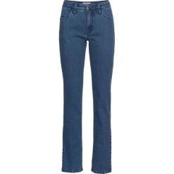 Dżinsy "authentik-stretch" CLASSIC bonprix niebieski. Zielone jeansy damskie marki bonprix, w kropki, z kopertowym dekoltem, kopertowe. Za 59,99 zł.