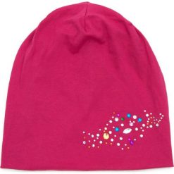 Czapki damskie: Art of Polo Czapka damska beanie Kolorowe Szkiełka różowa