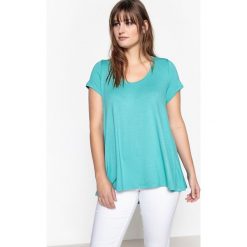 T-shirty damskie: Gładki T-shirt z okrągłym dekoltem, krótki rękaw