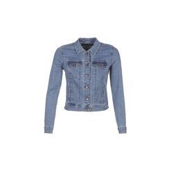 Kurtki jeansowe Vero Moda VMHOT SOYA. Niebieskie kurtki damskie Vero Moda, s, bez wzorów, z jeansu, bez kaptura. Za 103,20 zł.