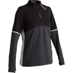 Bluza do piłki nożnej T500 damska. Czarne bluzy damskie KIPSTA, xl, bez wzorów, z elastanu, bez rękawów, bez kaptura. Za 69,99 zł.