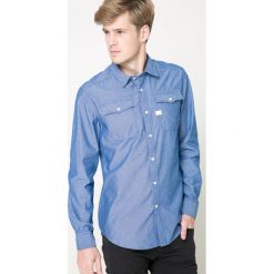 G-Star Raw - Koszula. Niebieskie koszule męskie G-Star RAW, s, bez wzorów, z bawełny, klasyczne, z klasycznym kołnierzykiem, z długim rękawem. W wyprzedaży za 179,90 zł.