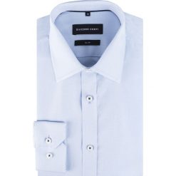 Koszula SIMONE slim KDWS000310. Niebieskie koszule męskie Giacomo Conti, m, z nadrukiem, z bawełny, eleganckie, bez kołnierzyka, bez rękawów. Za 199,00 zł.