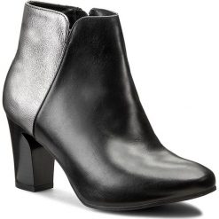 Botki damskie lity: Botki ROBSON - 4035/1.27-1.90 Czarny Srebrny