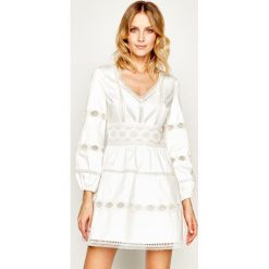 Sukienka codzienna The Kooples Gardeny Laces FROB20000K. Białe sukienki damskie The Kooples, na co dzień, bez wzorów, bez kołnierzyka, bez rękawów, proste. W wyprzedaży za 849,00 zł.