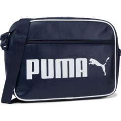 Torba na laptopa PUMA - Campus Reporter Retro 766420 02 Peacoat. Niebieskie torby męskie skórzane Puma, bez wzorów, ze skóry ekologicznej, sportowe. W wyprzedaży za 119,99 zł.
