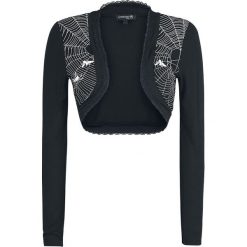 Gothicana by EMP Can I Play With Madness Kardigan damski czarny. Czarne bluzy damskie marki Gothicana by EMP, m, z nadrukiem, z koronki. Za 62,90 zł.