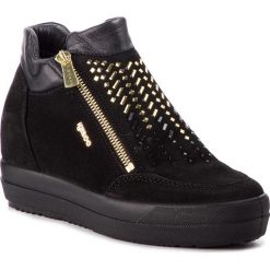 Sneakersy IGI&CO - 2156400 Nero. Czarne półbuty damskie marki IGI&CO, z aplikacjami, ze skóry, bez obcasa, na obcasie, bez zapięcia. W wyprzedaży za 309,00 zł.