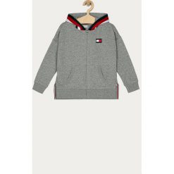 Tommy Hilfiger - Bluza dziecięca 116-176 cm. Szare bluzy dziewczęce TOMMY HILFIGER, bez wzorów, z elastanu, bez rękawów, z kapturem. Za 299,90 zł.