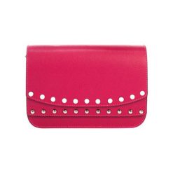 Torebki klasyczne damskie: Skórzana torebka w kolorze fuksji – (S)23 x (W)15 x (G)8 cm