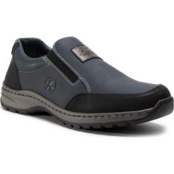 Półbuty RIEKER - 03359-00 Blau Kombi. Niebieskie półbuty męskie Rieker, na co dzień, bez wzorów, ze skóry ekologicznej, eleganckie, bez zapięcia. Za 259,00 zł.