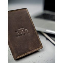 Portfel męski skórzany Always Wild D1072-MHU brąz - Brązowy. Pomarańczowe portfele męskie ALWAYS WILD, bez wzorów. Za 49,99 zł.
