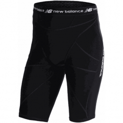 Szorty kompresyjne - MS710139BK. Czarne spodenki sportowe męskie New Balance, m, z materiału, na fitness i siłownię. Za 129,99 zł.