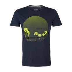 T-shirty męskie z nadrukiem: S.Oliver T-Shirt Męski S Ciemnoniebieski