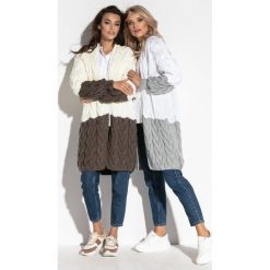 Kardigan F571. Swetry damskie Fobya, uniwersalny, bez wzorów, z materiału. Za 190,00 zł.