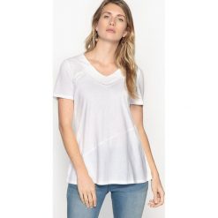 T-shirty damskie: T-shirt z dekoltem w serek, krótki rękaw