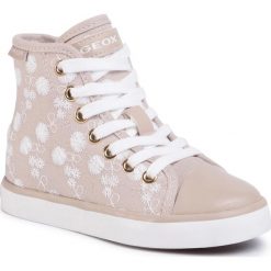 Trampki GEOX - J Ciak G. B J0204B 000DS C5000 M Beige. Brązowe trampki dziewczęce Geox, bez wzorów, ze skóry, bez zapięcia. Za 239,00 zł.