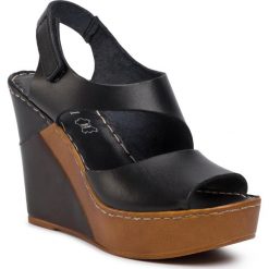 Sandały LASOCKI - 4377 Black. Czarne klapki damskie Lasocki, bez wzorów, ze skóry, bez obcasa, na koturnie. Za 169,99 zł.
