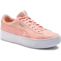 Sneakersy PUMA - Vikky Platform Glitz Jr 366856 04 Peach Bud/Peach Bud. Pomarańczowe półbuty damskie marki Puma, ze skóry ekologicznej. Za 249,00 zł.