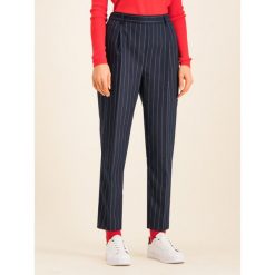 Chinosy TOMMY HILFIGER Frankie WW0WW25559. Niebieskie spodnie damskie TOMMY HILFIGER, bez wzorów, z elastanu. W wyprzedaży za 309,00 zł.