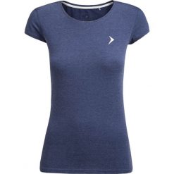 T-shirt damski TSD616 - denim melanż - Outhorn. Szare koszulki damskie marki Outhorn, bez wzorów, z bawełny, bez kołnierzyka, bez rękawów. W wyprzedaży za 24,99 zł.