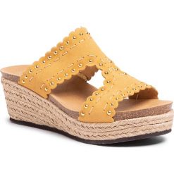 Espadryle SCHOLL - Shannon MF27480 1042 360 Ochre. Żółte espadryle damskie Scholl, z aplikacjami, z zamszu, bez obcasa, na obcasie. W wyprzedaży za 279,00 zł.