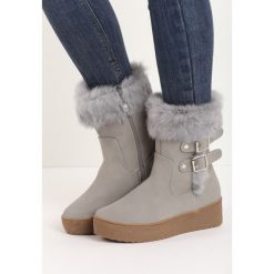 Szare Śniegowce Icicle. Szare buty zimowe damskie Born2be. Za 89,99 zł.