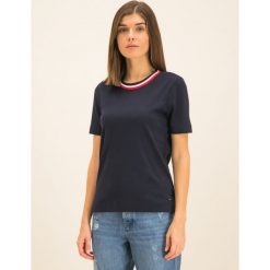 T-Shirt TOMMY HILFIGER Essential Top WW0WW25376. Niebieskie topy damskie TOMMY HILFIGER, xs, bez wzorów, z bawełny, polo. W wyprzedaży za 209,00 zł.