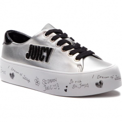 Sneakersy JUICY BY JUICY COUTURE - Zurina JJ153-SLB Silver/Black. Szare sneakersy damskie marki Juicy by Juicy Couture, ze skóry ekologicznej. Za 479,00 zł.