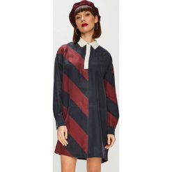 Tommy Hilfiger - Sukienka. Brązowe sukienki damskie koktajlowe marki TOMMY HILFIGER, s, z jedwabiu, z długim rękawem, długie, maxi. W wyprzedaży za 699,90 zł.