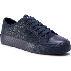 Trampki BIG STAR - GG274101 Navy. Niebieskie półbuty damskie BIG STAR, bez wzorów, z gumy, retro, bez obcasa, na płaskiej podeszwie, bez zapięcia. Za 129,00 zł.