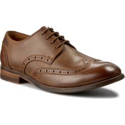 Półbuty CLARKS - Exton Brogue 261177167 Tobacco Leather. Brązowe półbuty skórzane męskie Clarks. W wyprzedaży za 239,00 zł.