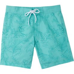 Szorty kąpielowe w hawajskie kwiaty. Zielone kąpielówki męskie marki La Redoute Collections, w kwiaty, z materiału. Za 96,98 zł.