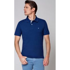 Koszulka Atramentowa Polo Jack. Niebieskie koszulki męskie LANCERTO, xl, bez wzorów, z bawełny, klasyczne, z krótkim rękawem. W wyprzedaży za 69,90 zł.