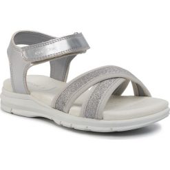 Sandały GEOX - J S. Sukie G. B J020VB 0NFEW C1007 S Silver. Szare sandały dziewczęce Geox, ze skóry ekologicznej, bez zapięcia. Za 239,00 zł.