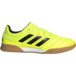 Buty halowe adidas Copa 19.3 In Sala M F35503. Żółte buty sportowe męskie Adidas, ze skóry, bez zapięcia, do piłki nożnej. W wyprzedaży za 309,00 zł.