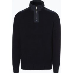 Andrew James Sailing - Sweter męski, niebieski. Niebieskie swetry klasyczne męskie Andrew James Sailing, m, z aplikacjami, ze stojącym kołnierzykiem. Za 299,95 zł.
