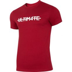T-shirt męski TSM217 - ciemna czerwień. Czerwone t-shirty męskie marki 4f, m. Za 49,99 zł.
