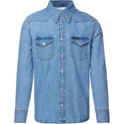 Koszula Calvin Klein Jeans J30J312818. Niebieskie koszule męskie Calvin Klein Jeans, xxl, bez wzorów, z jeansu, casualowe, bez kołnierzyka, bez rękawów. W wyprzedaży za 199,00 zł.
