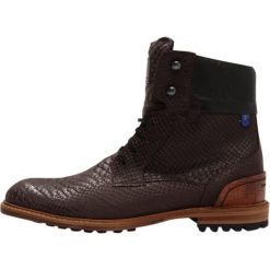 Buty zimowe męskie: Floris van Bommel CREPI Botki sznurowane mid brown snake combi